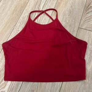 Red crop top